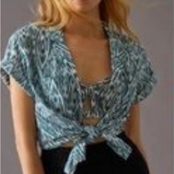 Pilcro Voile Surf Ikat Top - Picture 2 of 12